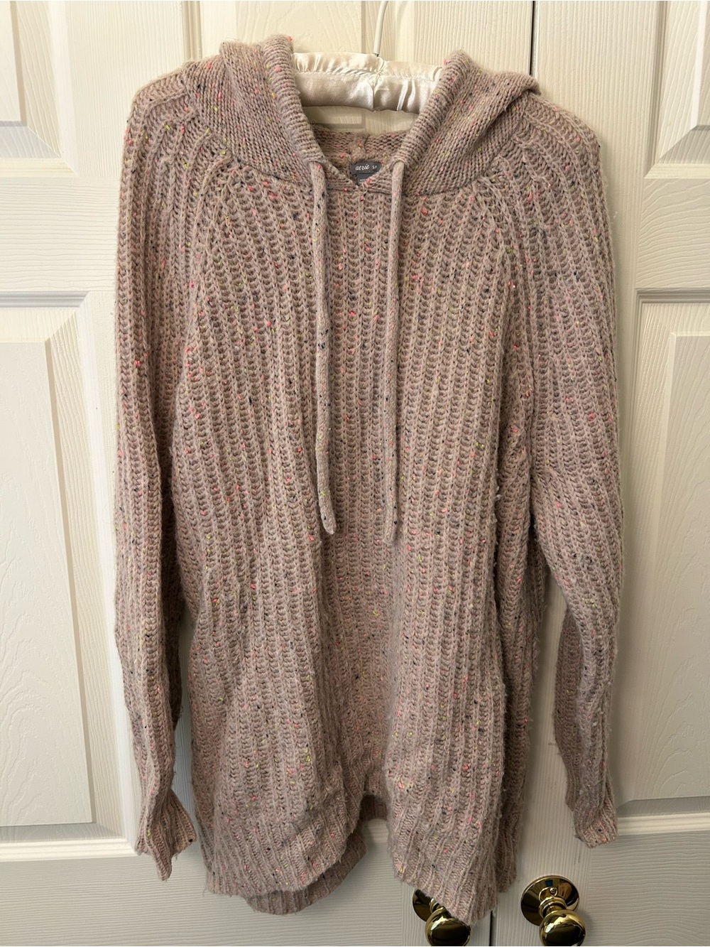 Aerie Soft Knit Wool Hooded Sweatshirt